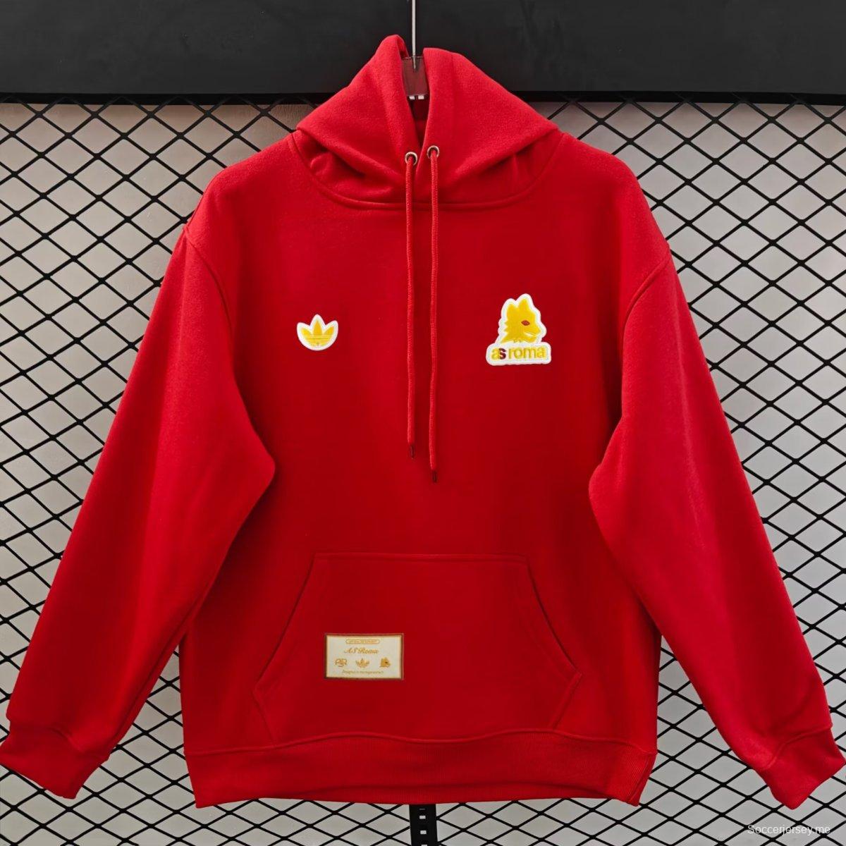 25/26 جاكيت روما أحمر كامل بسحاب أحمر - 9 ألوان