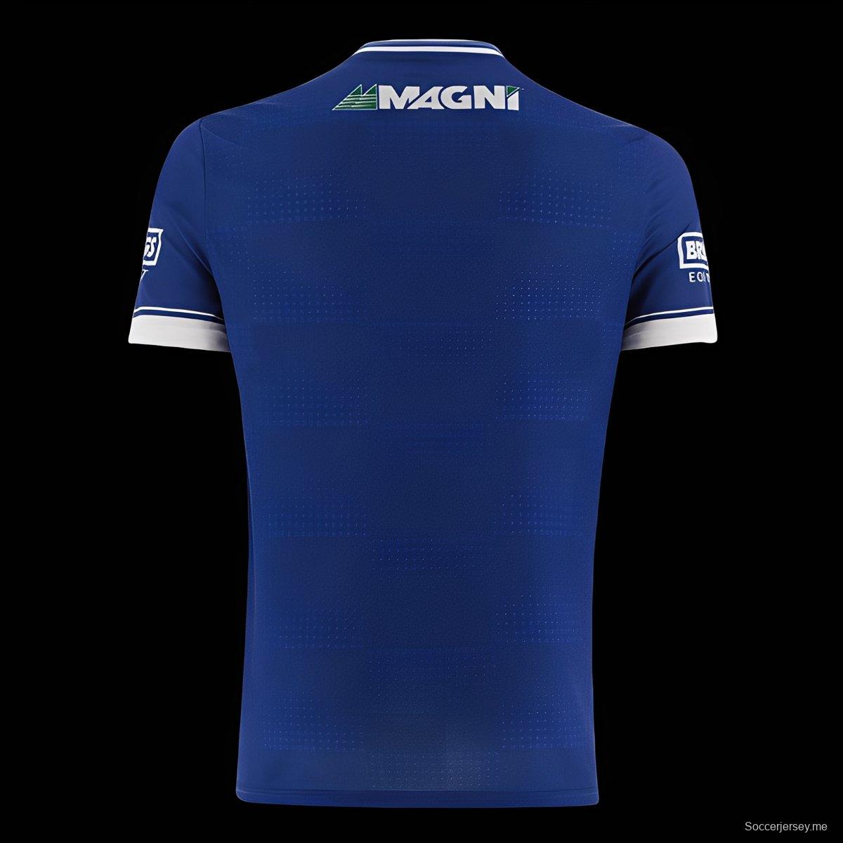 2026 قميص لويز أزرق مع قميص باند أبيض