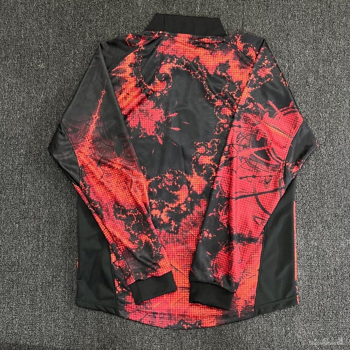 2026 هولندا قميص حارس مرمى أحمر/أسود بأكمام طويلة