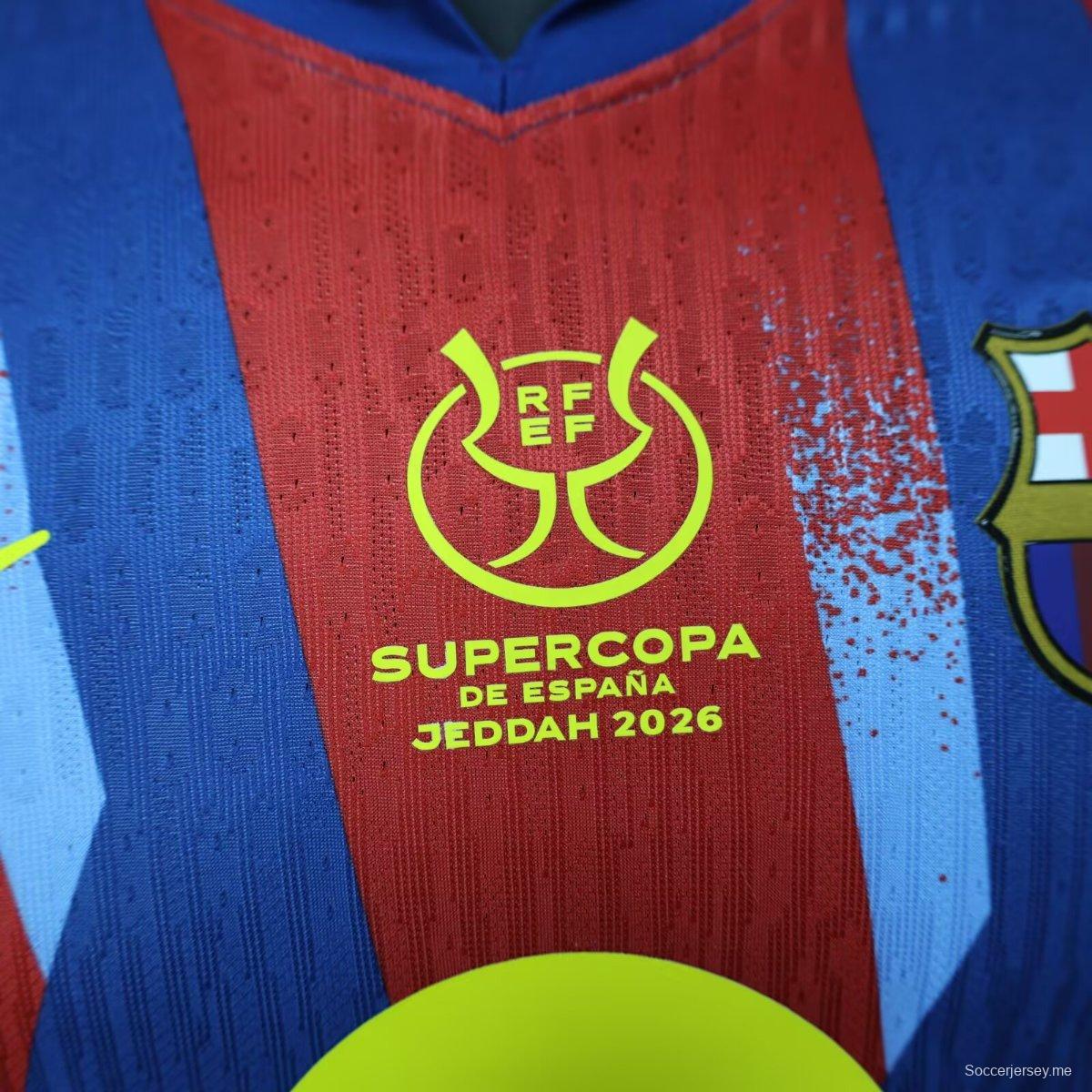 قميص برشلونة الرابع إصدار اللاعب 25/26 مع راعي كأس السوبر