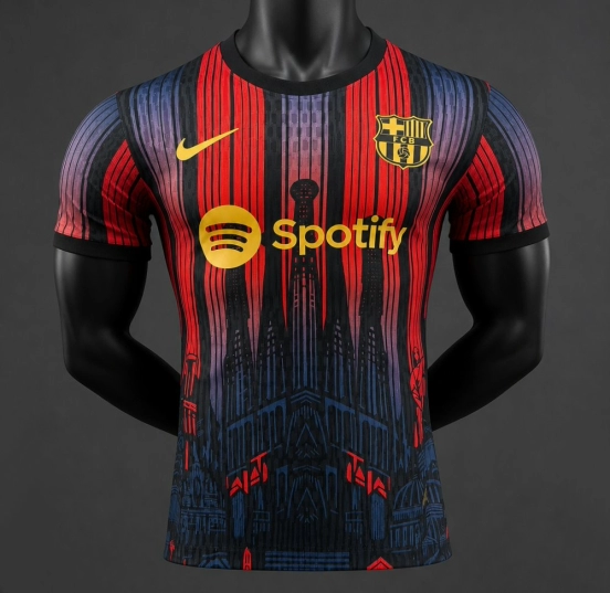 قميص برشلونة الخاص بـ«لا ساغرادا» للاعبين من موسم 2026/2027